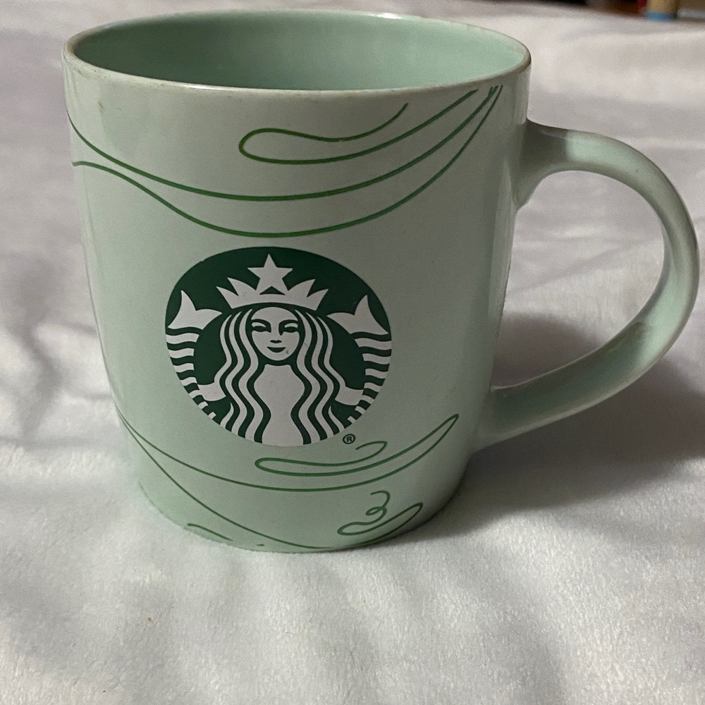 Starbucks Mint Green Swirl coffee Mug 2020 12 oz
